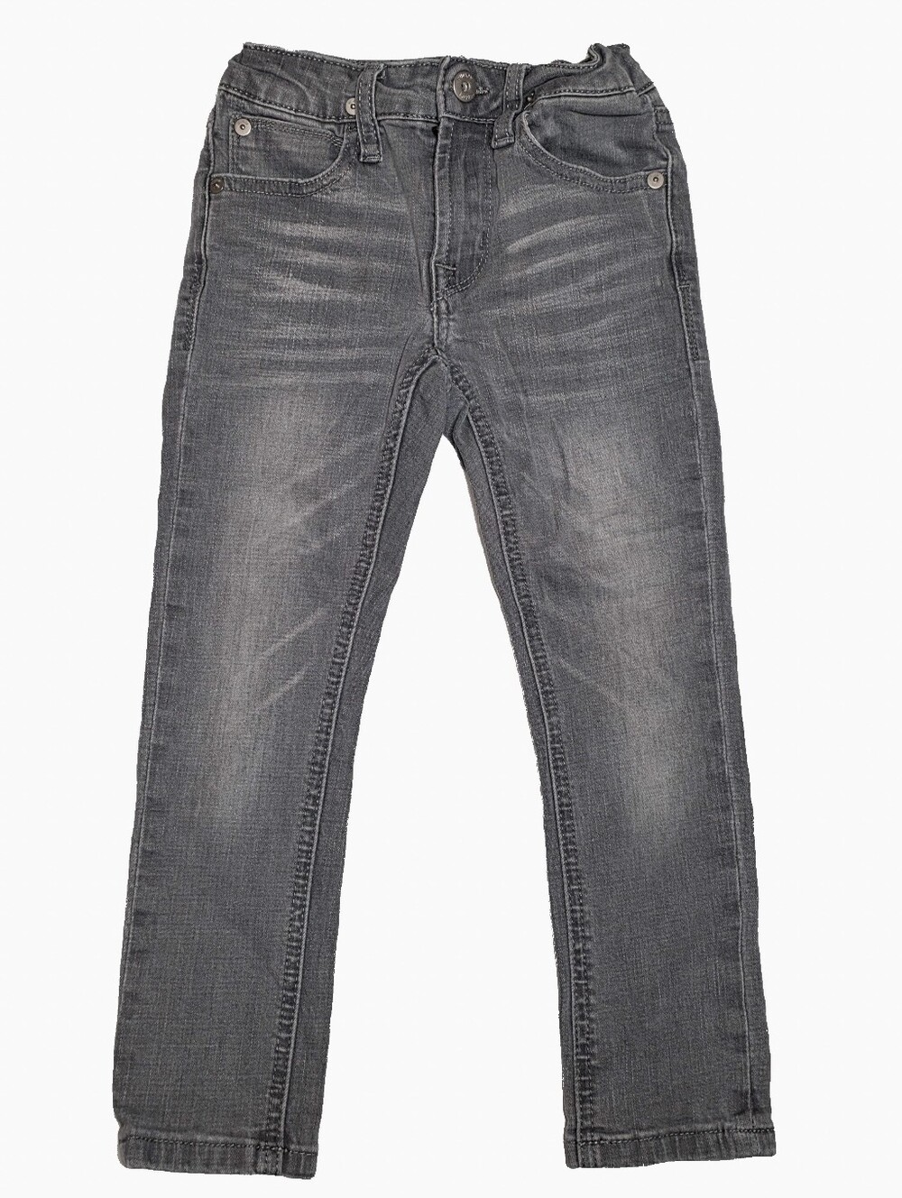 Hudson Jeans Gray / Gray Distressed Denim Skinny Kids Pants Little Boys Size 4